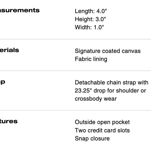 Coach Brand mini wallet on a chain - Picture 4 of 8